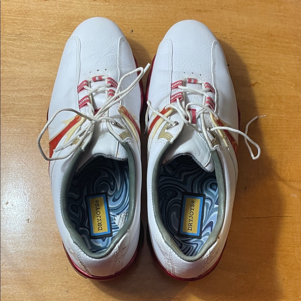 FootJoy White and Red Golf Shoes. Size 10.5 - Picture 4 of 8